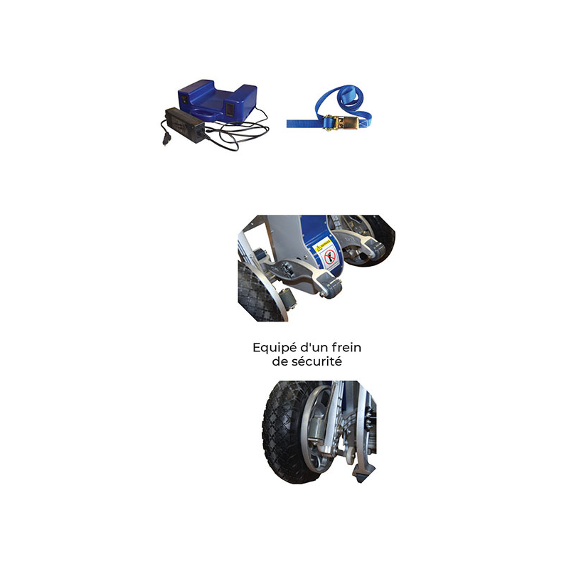 DIABLE MONTE ESCALIER ELECTRIQUE AVEC FREIN 170 KG