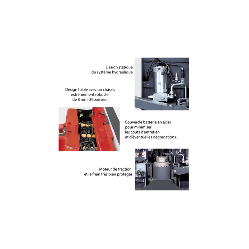 TRANS-GERBEUR ELECTRIQUE ERGONOMIQUE LEVEE ADDICTIONNELLE 2000KG