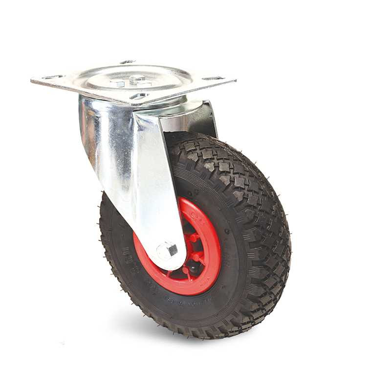 Roulette manutention Roue pneumatique Série E5B-63 / E6L-63 Fixation à platine pivotante Diamètre 260mm Charge 200 kg