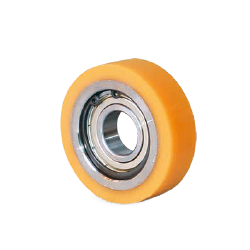 Galet de guidage polyuréthane Aclathan® pour convoyeur Série Type 140 Diamètre 60mm Alésage 17mm Charge 110kg