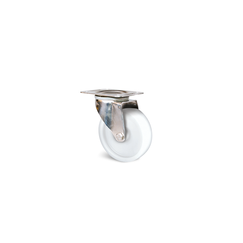 Roulette inox de manutention Roue polyamide Ernyl® Série K-77 Fixation à platine pivotante Diamètre 100mm Charge 150kg