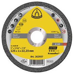 Disque de tronçonnage 125x1x22.23 acier-inox