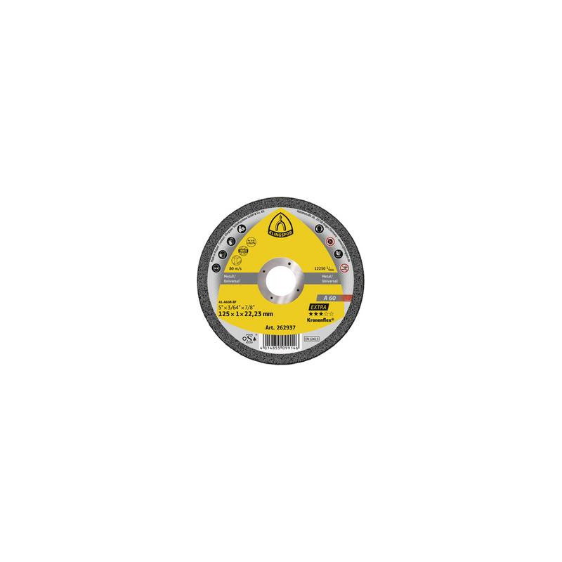 Disque de tronçonnage 125x1x22.23 acier-inox