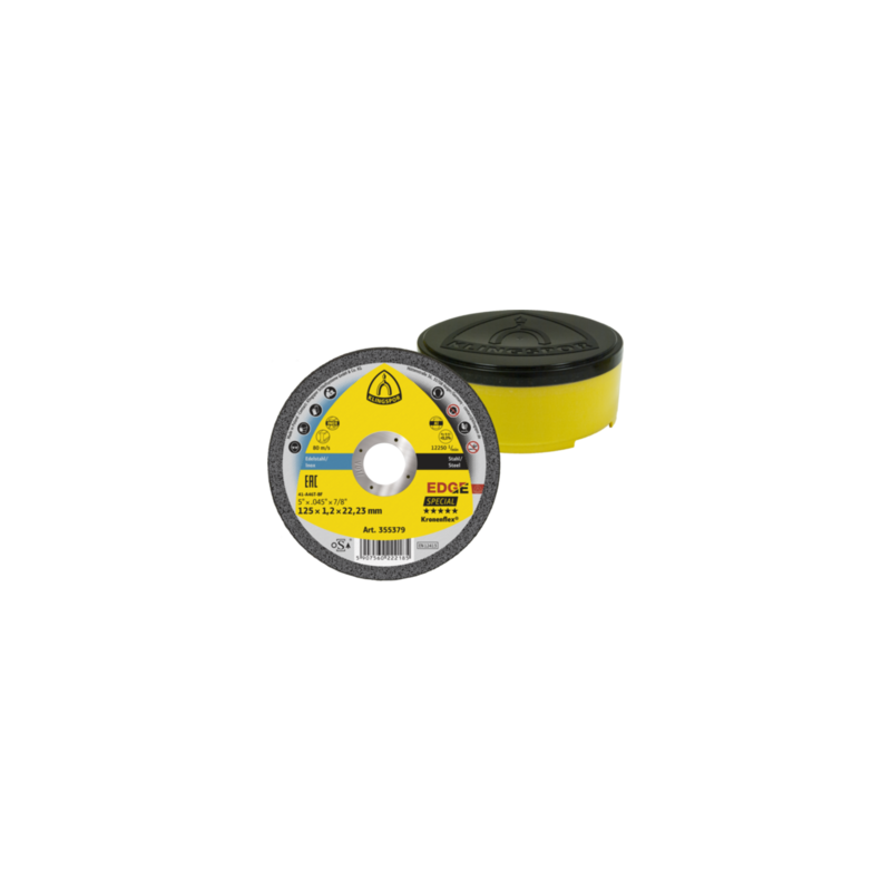 DISQUES A TRONÇONNER EDGE 125X1.2 MULTIMATIERE Acier inoxydable, Acier, Aluminium