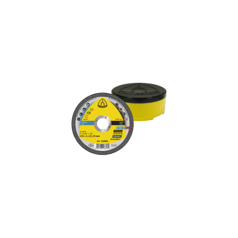 Disque de tronçonnage 125x1x22.23 acier-inox  special  corindon ceramique