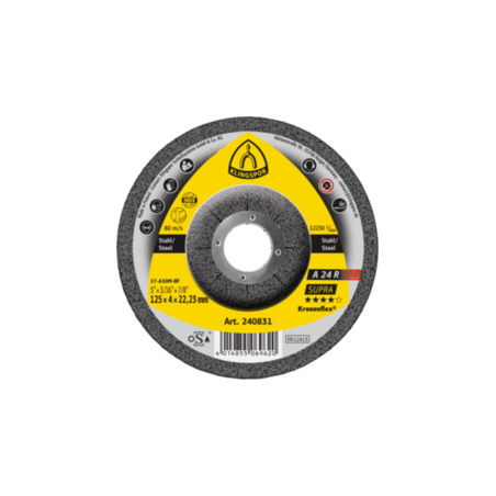 MEULE A EBARBER ACIER 125X4X22.23 A24R SUPRA