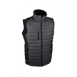 GILET SOFTSHELL GRIS ET NOIR