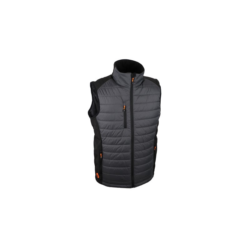 GILET SOFTSHELL GRIS ET NOIR