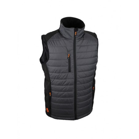 GILET SOFTSHELL GRIS ET NOIR