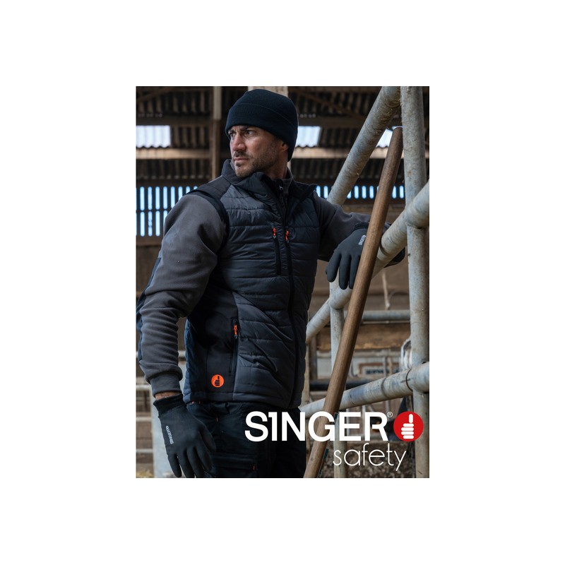 GILET SOFTSHELL GRIS ET NOIR