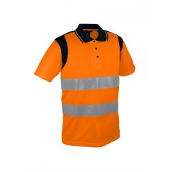 POLO ORANGE HAUTE VISIBILITÉ 100% POLYESTER 150 GM