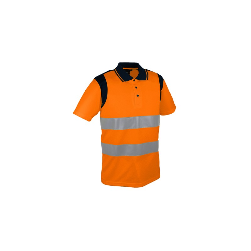 POLO ORANGE HAUTE VISIBILITÉ 100% POLYESTER 150 GM