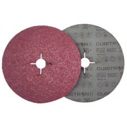 DISQUE FIBRE CUBITRON INOX 3M 987C Ø125X22 GR 36 REF LS65165