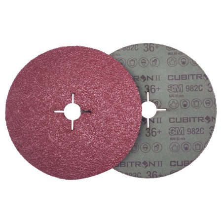 DISQUE FIBRE CUBITRON INOX 3M 987C Ø125X22 GR 36 REF LS65165