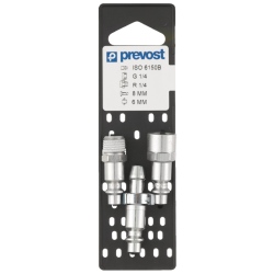 COMPOSITION 3 EMBOUTS Ø10 M/F 1/4 AVEC COLLIER A OREILLES