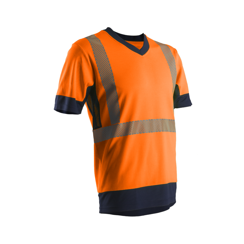 T-SHIRT HV MANCHES COURTES ORANGE KOMO