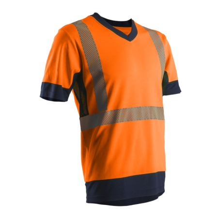 T-SHIRT HV MANCHES COURTES ORANGE KOMO