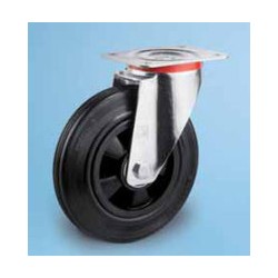 ROULETTE FIXE Ø150 BANDAGE CAOUTCHOUC