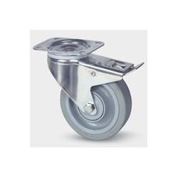 ROULETTE INOX Ø160 PIVOT FREIN FIXATION SUR PLATINE REF 0090499400