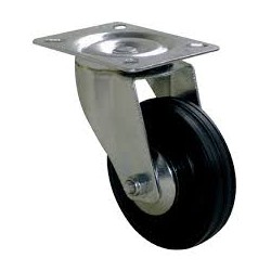 ROULETTE PIVOT SANS FREIN BANDAGE CAOUTCHOUC 160X50 REF 169115