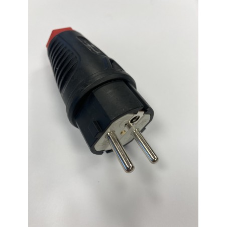 FICHE MALE 2P+T 16A NOIR