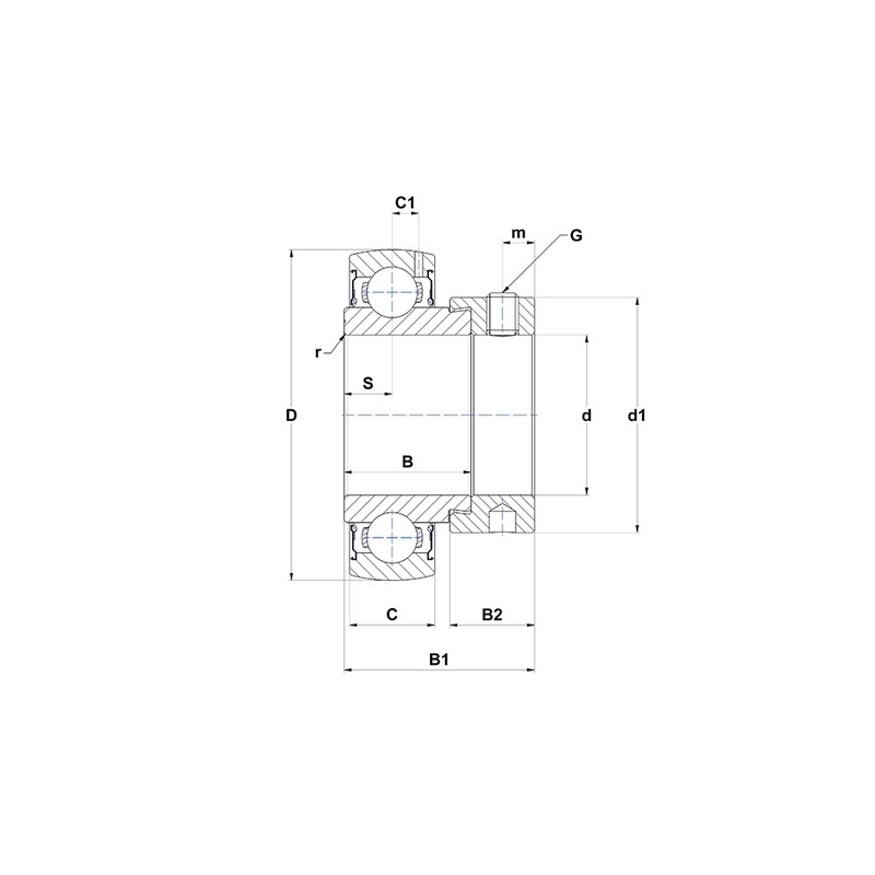 ROULEMENT INSERT AUTO ALIGNEUR EXCENTRIQUE REF ES202G2