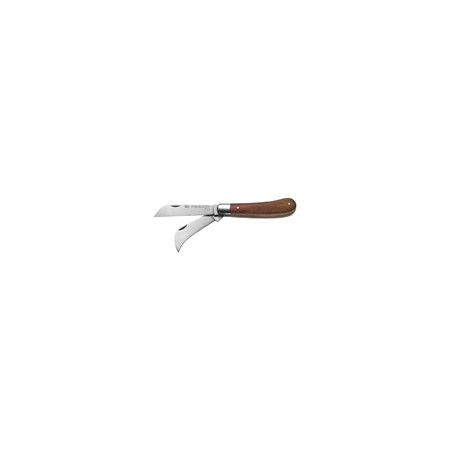 COUTEAU D'ELECTRICIEN 2 LAMES MANCHE BOIS REF 843