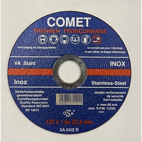 DISQUE A TRONCONNER INOX 125X1.6