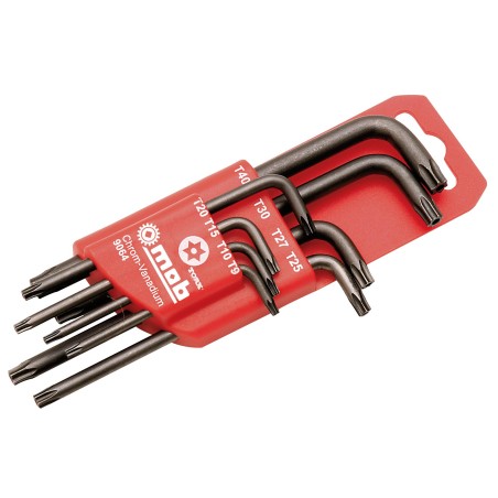 JEU 8 CLÉS MÂLES TAMPER TORX CRV SUR CARTE