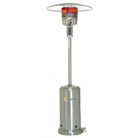 PARASOL CHAUFFANT MOBILE INOX SUR ROUE 13KW
