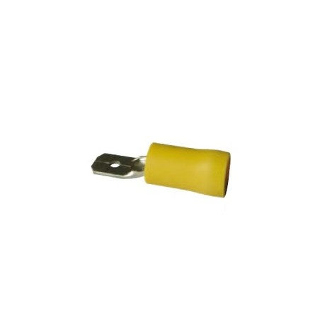 50 COSSES PLATE MALE JAUNE LG 6.3X0.8 REF 16830