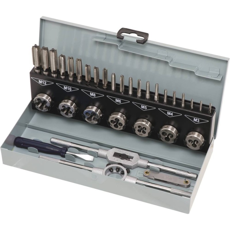 COFFRET DE TARAUDS ET FILIÈRES HSS 32PCS REF 14720