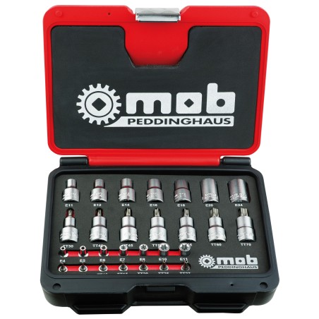 COFFRET PLASTIQUE TAMPER TORX 1/4''-1/2'' 28 PIÈCES
