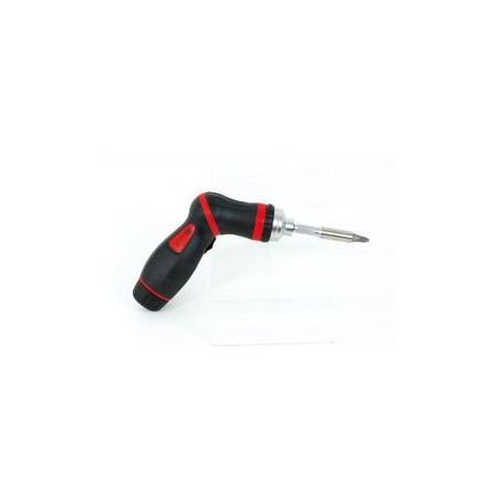TOURNEVIS REVOLVER A CLIQUET + EMBOUTS SUR CARTE