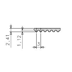 COURROIE RPP 420 3M 20MM COURROIE RPP 420 3M 20MM