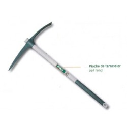 PIOCHE TERRASSIER OEIL ROND 50CM + MANCHE FIBRERGO REF 201207
