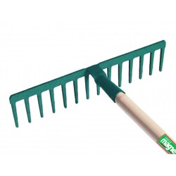 RATEAU A DOUILLE 14DTS AVEC MANCHE BOIS REF 363141