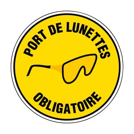 Port de lunettes obligatoire Ø30CM