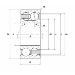 ROULEMENT A BILLES ACIER 3308A