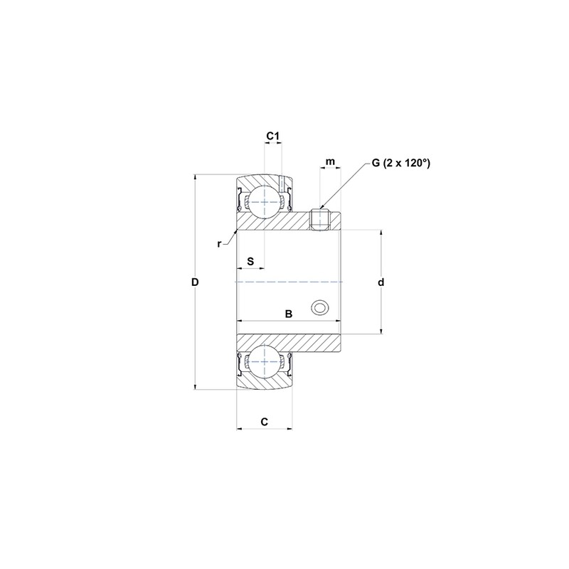 ROULEMENT INSERT US207.G2