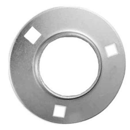PALIER SEUL INOX ROND APPLIQUE 3 TROUS REF SPF206