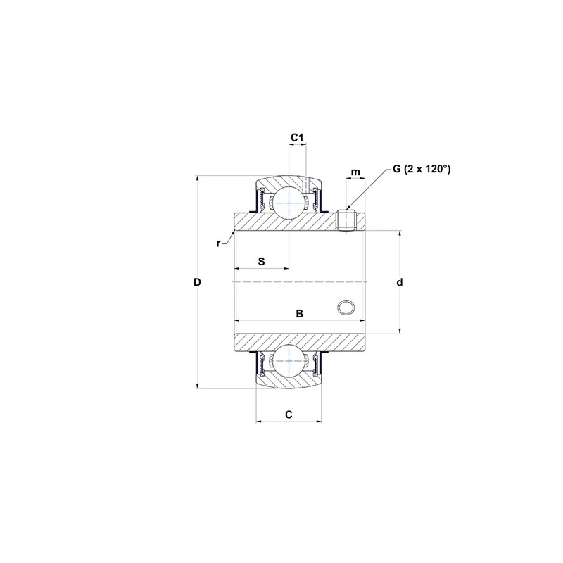 ROULEMENT INSERT AUTO ALIGNEUR  REF UC211G2