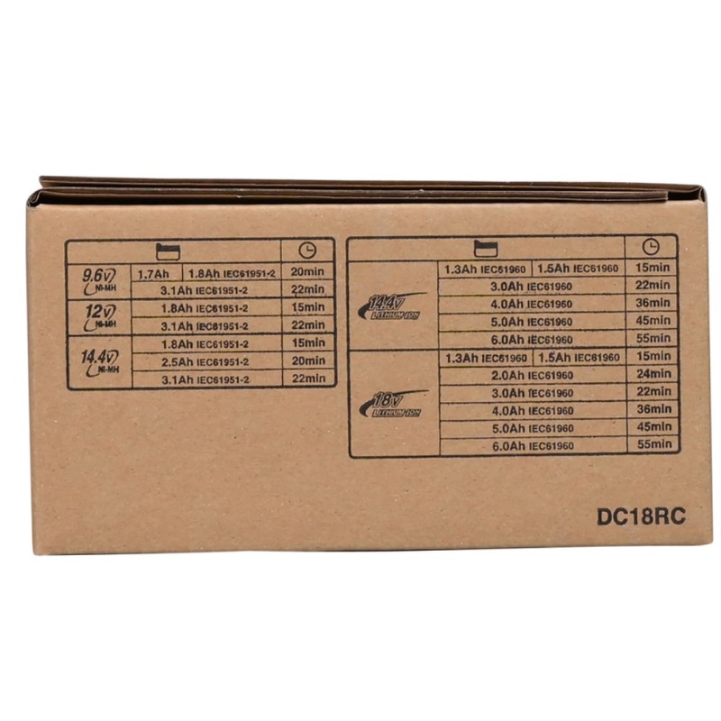 MAKITA CHARGEUR RAPIDE MAKSTAR Li-Ion, Ni-Mh 9,6 à 18 V DC18RC