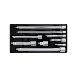 Kit de 9 rallonges à verrouillage aimante 1/4 3/8 1/2