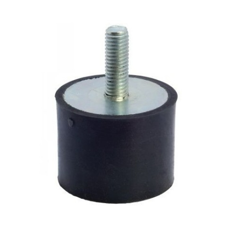 PLOT ANTIVIBRATOIRE CYLINDRIQUE CAOUTCHOUC Ø20 HT20 M/ M6