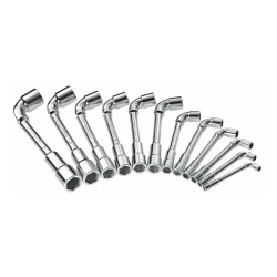 JEU DE CLÉS À PIPE DÉBOUCHÉES MÉTRIQUES ET EN POUCES 6 PANS REF 75.J12PB JEU DE CLÉS À PIPE DÉBOUCHÉES MÉTRIQUES ET EN POUCES 6 PANS REF 75.J12PB