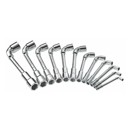 JEU DE CLÉS À PIPE DÉBOUCHÉES MÉTRIQUES ET EN POUCES 6 PANS REF 75.J12PB