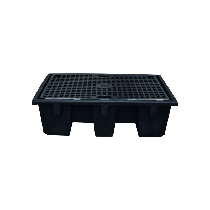 BAC DE RETENTION EN POLYETHYLENE POUR 2 FUTS - 240L