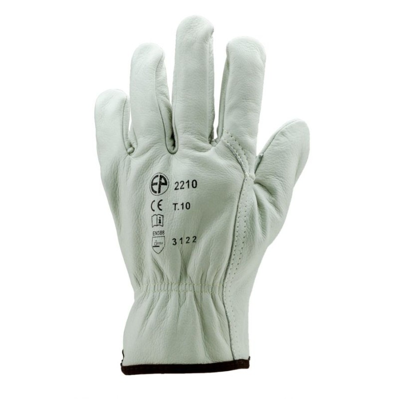 GANTS DE MANUTENTION GÉNÉRALE EN CUIR BEIGE