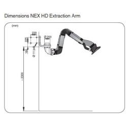 BRAS D ASPIRATION NEX HD LG 3M EN SECTION 200mm REF 10560332
